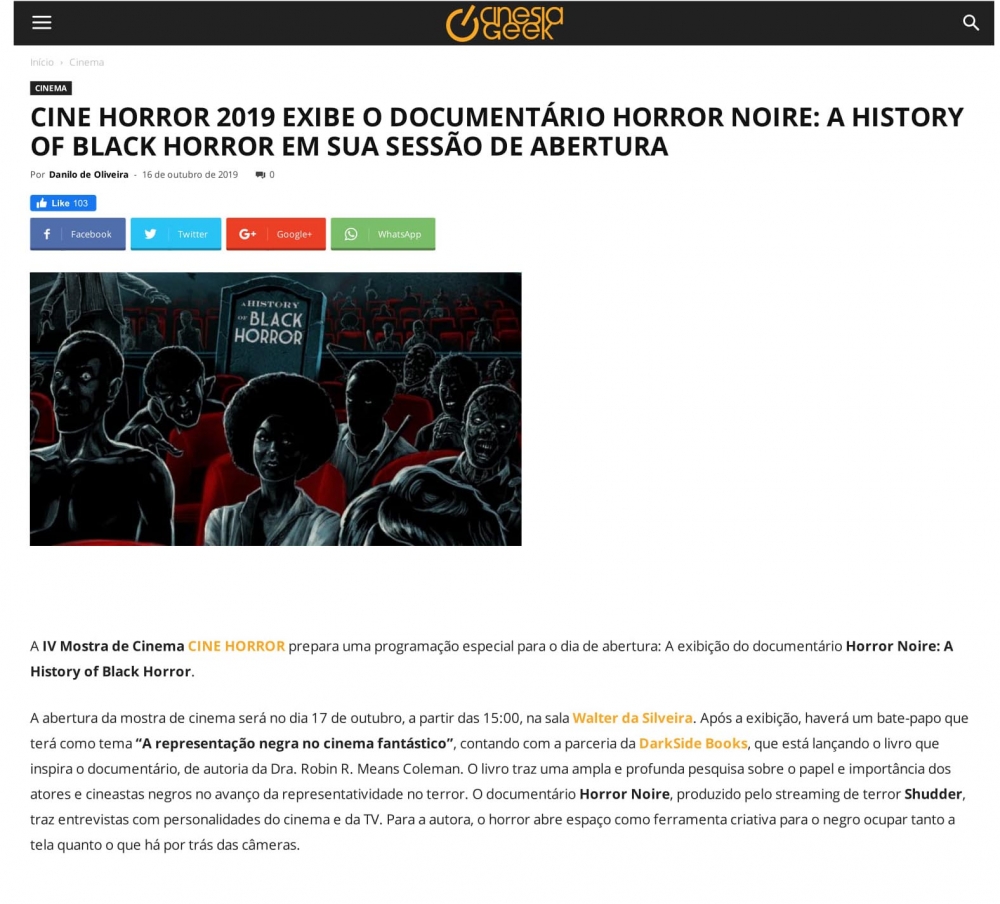 Cine Horror - Clipping 2019